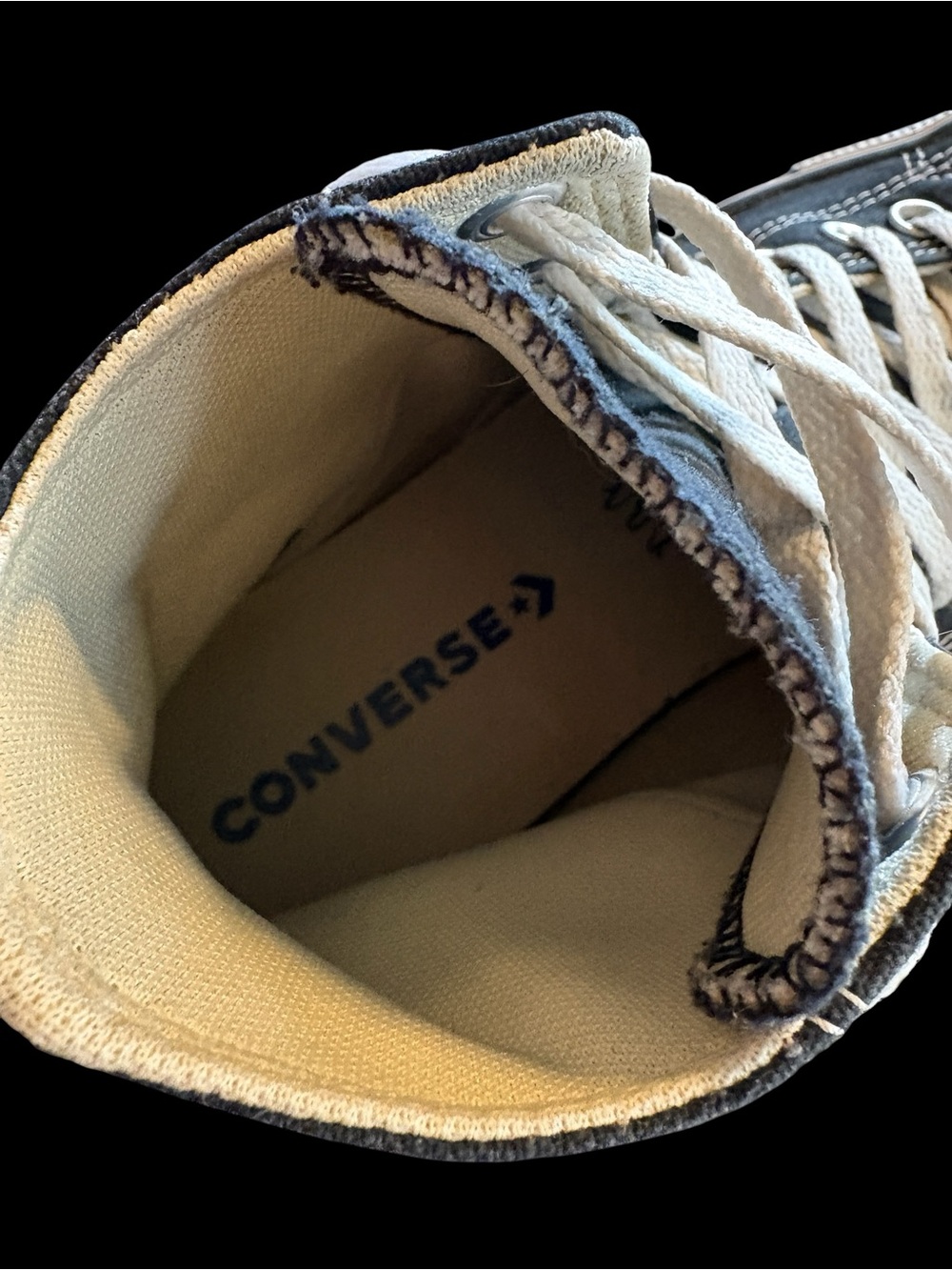 Converse Black and White High-Top Sneakers - Picture 4 of 7